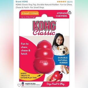 KONG Classic Dog Toy Red Small